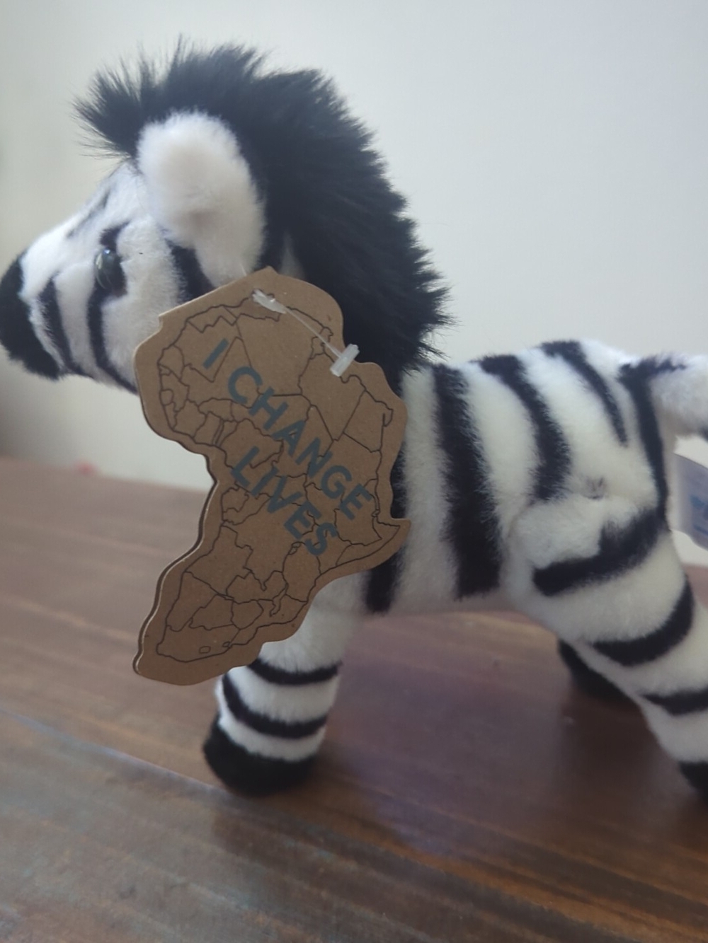 Black-White Striped Plush Zebra -stuffed Animal "Water To Thrive" Aurora World🌎